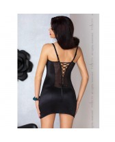 PASSION CAROLYN CHEMISE & TANGA NEGRO S/M