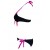 QUEEN SUMMER BIKINI NEGRO / FUCHSIA TALLA L