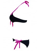 QUEEN SUMMER BIKINI NEGRO / FUCHSIA TALLA L