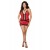 RED DIAMOND BABYDOLL BORDADO ROJO/NEGRO TALLA GRANDE STYLE 10140