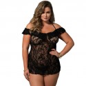 LEG AVENUE CHEMISE CORTO BORDADO TALLA GRANDE