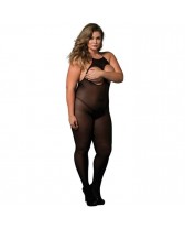 LEG AVENUE OPEN CUP BODYSTOCKING NEGRO TALLA GRANDE