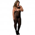 LEG AVENUE OPEN CUP BODYSTOCKING NEGRO TALLA GRANDE