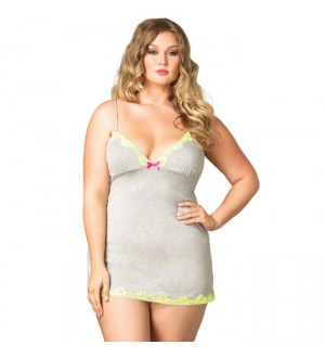 LEG AVENUE PLUS SIZE JERSEY NIGHTIE TALLA GRANDE