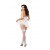 WHITE DIAMOND BABYDOLL BLANCO CON LIGA / FLOR ROJA TALLA GRANDE STYLE 9744