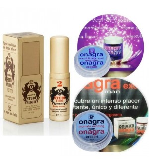 SPRAY RETARDANTE STUDI FORTE 1001 20ML + KIT REGALO 2 CREMAS ORGASMICAS  EL Y ELLA ONAGRA