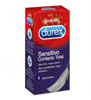 DUREX SENSITIVO CONTACTO TOTAL 6 UDS