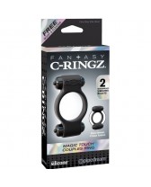 FANTASY C-RINGZ MAGIC ANILLO DOBLE SILICONA VIBRADOR NEGRO