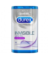 DUREX INVISIBLE EXTRA LUBRICADO 12 UDS