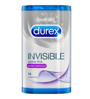 DUREX INVISIBLE EXTRA LUBRICADO 12 UDS