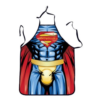 SEXY DELANTAL  HOMBRE SUPERHEROE