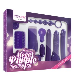 TOY JOY 9 PIECES MEGA PURPLE SEXTOY KIT LILA