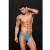 ENVY E062 MICROFIBER TANGA CREMALLERA VERTICAL AZUL S/M