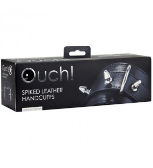 OUCH SPIKED LEATHER ESPOSAS NEGRO