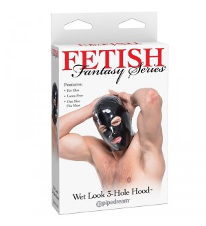 FETISH FANTASY MASCARA LEATHER 3 ORIFICIOS PARA EL