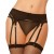 QUEEN LINGERIE SET LIGUERO + TANGA NEGRO