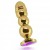 RICH R10 PLUG ANAL METAL GOLD PURPLE SHAPHIRE 12.5CM