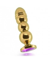 RICH R10 PLUG ANAL METAL GOLD PURPLE SHAPHIRE 12.5CM