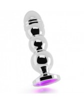 RICH R10 PLUG ANAL METAL SILVER PURPLE SHAPHIRE 12.5CM