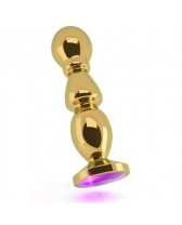 RICH R2 PLUG ANAL METAL GOLD PURPLE SHAPHIRE 12CM