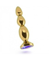 RICH R3 GOLD PLUG METAL ANAL PURPLE SAPHIRE 12CM