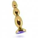 RICH R3 GOLD PLUG METAL ANAL PURPLE SAPHIRE 12CM