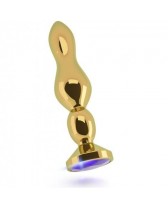 RICH R4 GOLD PLUG ANAL METAL PURPLE SAPHIRE 12CM