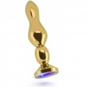 RICH R4 GOLD PLUG ANAL METAL PURPLE SAPHIRE 12CM