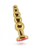 RICH R5 GOLD PLUG ANAL METAL RED SAPHIRE 12.5CM