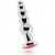 RICH R5 SILVER PLUG ANAL METAL RED SAPHIRE 12.5CM