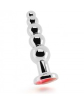 RICH R5 SILVER PLUG ANAL METAL RED SAPHIRE 12.5CM