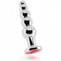 RICH R5 SILVER PLUG ANAL METAL RED SAPHIRE 12.5CM