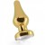 RICH R6 GOLD PLUG ANAL METAL CLEAR SAPHIRE 11.4CM