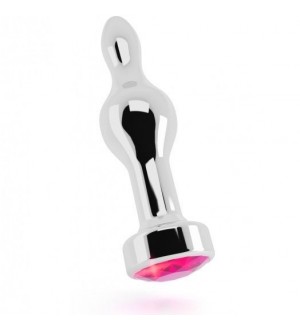 RICH R8 METAL PLUG ANAL METAL ROSE RED  SAPHIRE 8.9CM