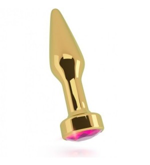 RICH R9 GOLD PLUG ANAL METAL PINK SAPHIRE 10CM