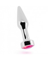 RICH R9 SILVER PLUG ANAL METAL PINK SAPHIRE 10CM