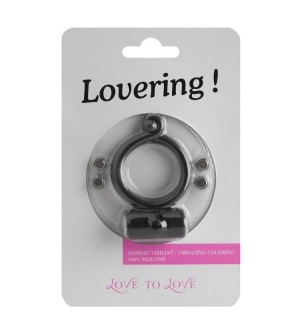 LOVE TO LOVE COCK ANILLO VIBRADOR SILICONA NEGRO