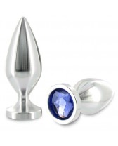 METALHARD ANAL PLUG ALIMINUM COLOR CRISTAL GRANDE 10.16CM