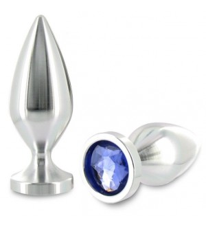 METALHARD ANAL PLUG ALIMINUM COLOR CRISTAL GRANDE 10.16CM