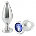 METALHARD ANAL PLUG ALIMINUM COLOR CRISTAL MEDIANO 8.89CM