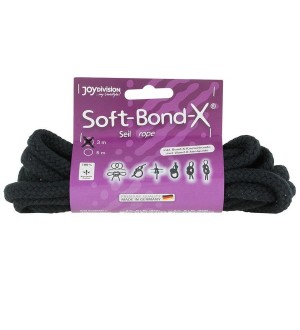 SOFT-BOND-X CUERDA BONDAGE NEGRO 3 METROS