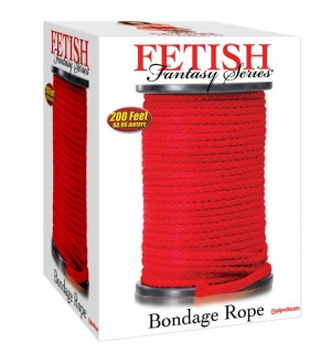 FETISH FANTASY SERIES BONDAGE CUERDA SEDA ROJO 60.96 METROS