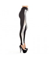 QUEEN LINGERIE LEGGING BLACK AND FRONT SILVER