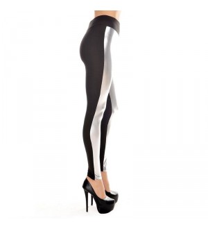 QUEEN LINGERIE LEGGING BLACK AND FRONT SILVER