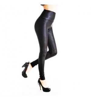 QUEEN LINGERIE LEGGING NEGRO PIEL