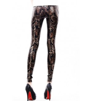 QUEEN LINGERIE LEGGING SNAKE BROWN