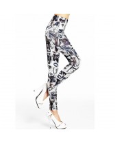 QUEEN LINGERIE LEGGING  KISS ME BLACK&WHITE