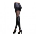 QUEEN LINGERIE LEGGING BLACK LEATHER