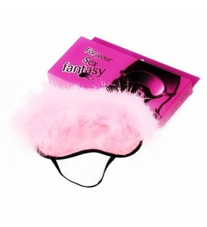 MASCARA DE PELUCHE Y MARABÚ ROSA