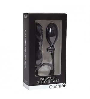 OUCH PLUG INFLABLE SILICONA TWIST NEGRO